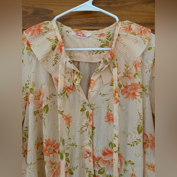 Vintage Smart time peachy house dress/robe - Picture 3 of 11